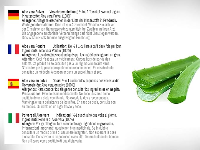 DR WAKDE'S Aloe Vera Leaf Powder - 100g (3.5oz) | Pure, Raw & Dried Powder | Ayurvedic Herb | Vegan | Nothing Added, Nothing Removed | Same Day Dispatch (100g)