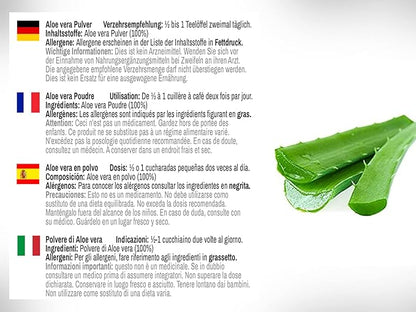 DR WAKDE'S Aloe Vera Leaf Powder - 100g (3.5oz) | Pure, Raw & Dried Powder | Ayurvedic Herb | Vegan | Nothing Added, Nothing Removed | Same Day Dispatch (100g)