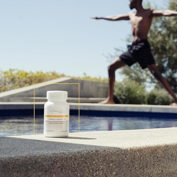 Integrative Therapeutics Theracurmin HP - High Absorption Turmeric & Curcumin Supplement - 27x More Bioavailable - Relief of Minor Discomfort Due to Occasional Overuse* - Vegan - 120 Capsules