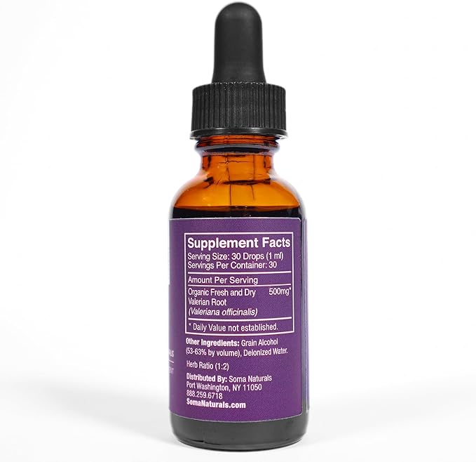 Organic Valerian Root Extract, Performance and Energy Supplement, Maintains Acuity and Balance, Non-GMO, Gluten-Free, 1fl oz, 30ml
