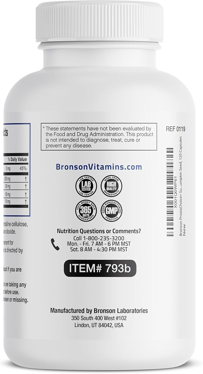 Bronson Prostate Health Support Supplement 120 Capsules