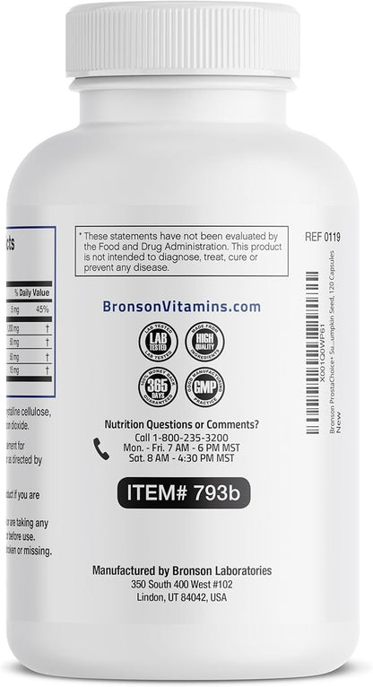 Bronson Prostate Health Support Supplement 120 Capsules