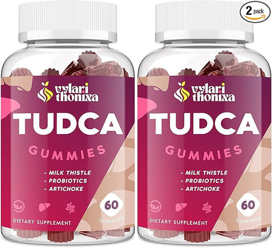 Premium TUDCA Gummy Supplement - 2000mg High-Potency Liver Support, Liver Cleanse Detox & Repair with Milk Thistle, Artichoke Extract, Probiotics, Bile Salts - Vegan, 60 Servings