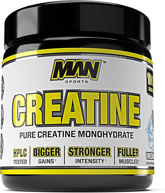 Man Sports 100% Pure Creatine Monohydrate Powder, Neutral, 500 Gram - 100 Servings