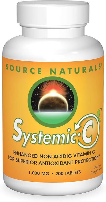 Source Naturals Systemic C, 1000mg - 200 Tablets