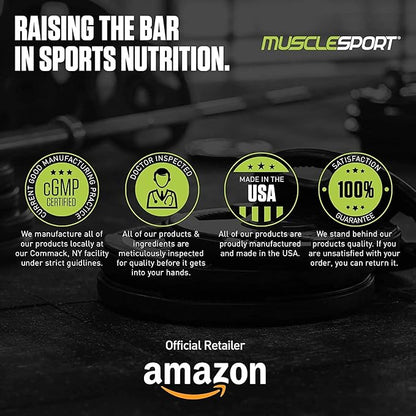 MuscleSport BCAA Revolution Amino Acid Powder Supplement for Men & Women - Intra Workout Training Complex - Recovery Supplement (Rainbow Candy, 30 Servings)
