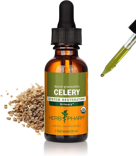 Herb Pharm Certified Organic Celery Seed Liquid Extract for Urinary System Support - 1 Ounce (090700000356)