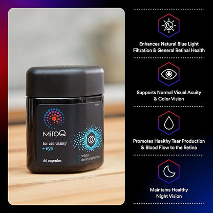 MitoQ +Liver & +Eye Bundle: Advanced Antioxidant Supplements for Metabolism, Detox & Blue Light Protection | Supports Liver Health, Eye Vitality & Natural Detox (2 x 60 Capsules)