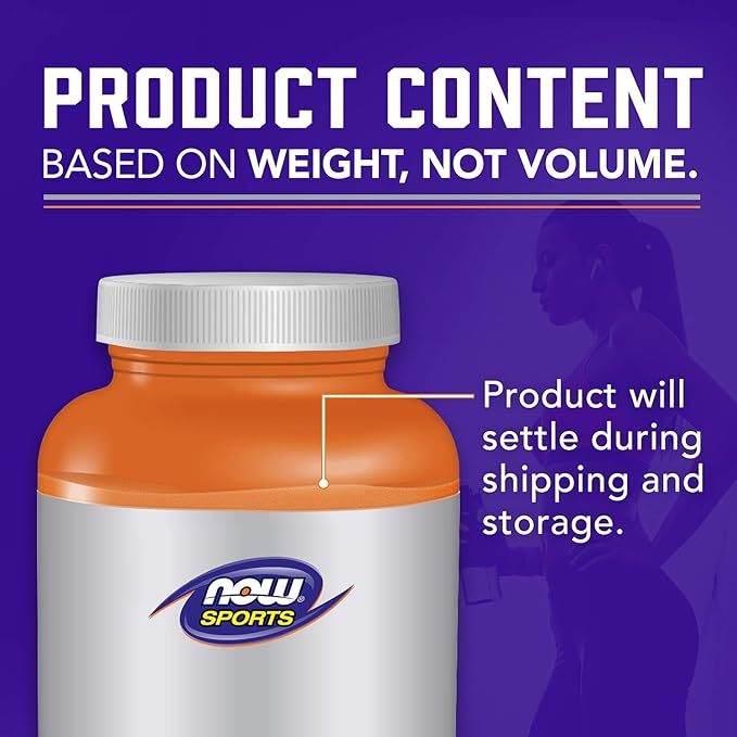 NOW Foods Sports Nutrition, Beta-Alanine Pure Powder 2,000 mg, Muscular Endurance*, 500 Grams