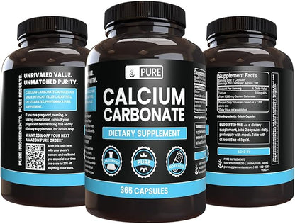 Pure Original Ingredients Calcium Carbonate No Magnesium Or Rice Fillers, Always Pure, Lab Verified
