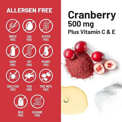 NatureWise Cranberry Pills for Women - Extract Equal to 12,500mg* Cranberry Supplement + Vitamin C & E - Cleansing Urinary Tract & Bladder - Vegan, Non-GMO, Sugar-Free - 120 Capsules[2-Month Supply]