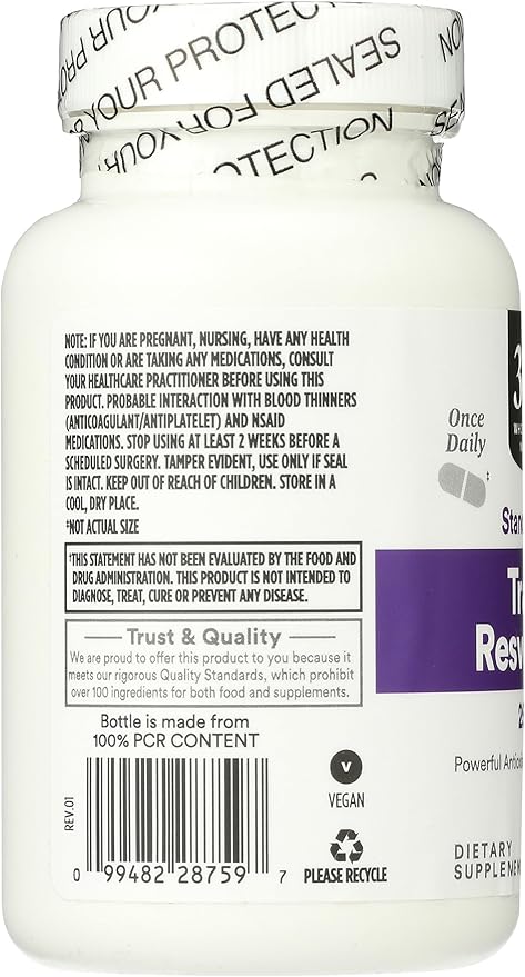 Whole Foods Market, Transresveratrol 250Mg, 60 Vegg Capsules