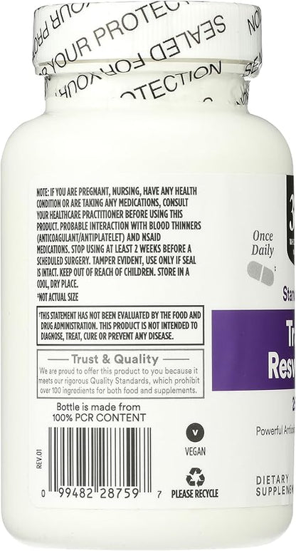 Whole Foods Market, Transresveratrol 250Mg, 60 Vegg Capsules