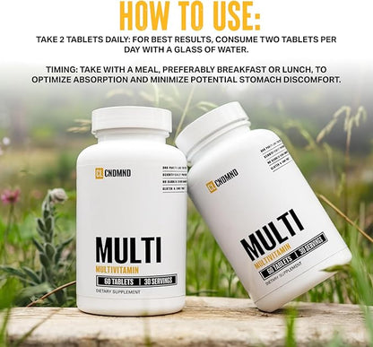 CONDEMNED Multivitamin for Men & Women | for Overall Wellness | Essential Vitamins, Minerals, & Nutrients | Scientifically Proven Ingredients | 60 Tablets / 30 Servings