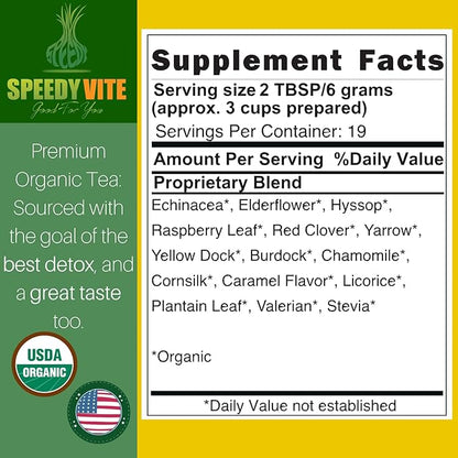 SpeedyVite® Blood Lifeboost Tea | Cleanses & supports natural removal of excess waste chemicals from the blood stream* | Contains Echinacea, Chamomile and more