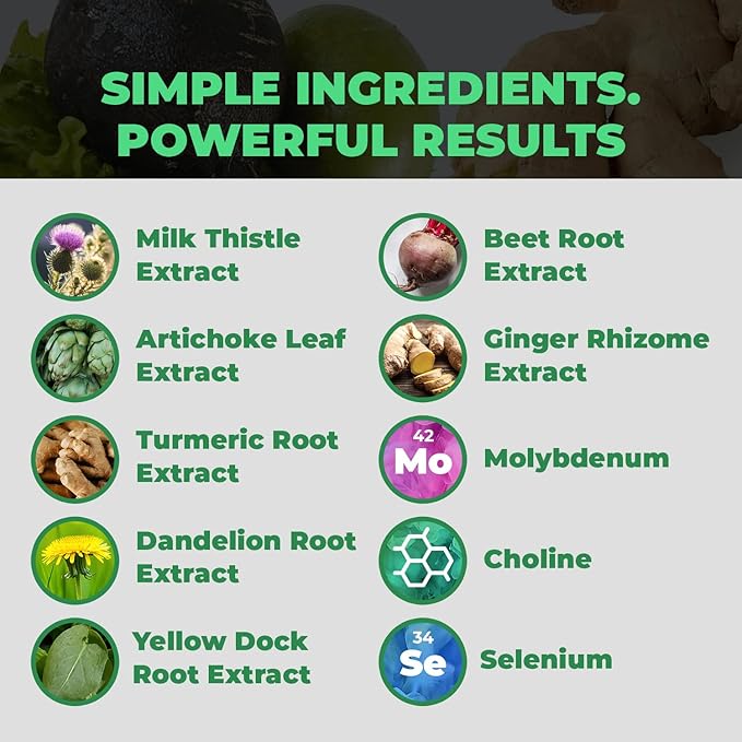 Balance ONE Liver Support Supplement with Milk Thistle Extract, Dandelion Root & Molybdenum – Natural Liver Cleanse, Repair & Detox for Men & Women - Vegan Capsules, 1 Month Supply - Liver One