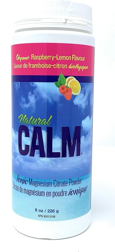 Natural Vitality Raspberry Lemon Natural Calm Ionic Magnesium Citrate Powder, 8 OZ