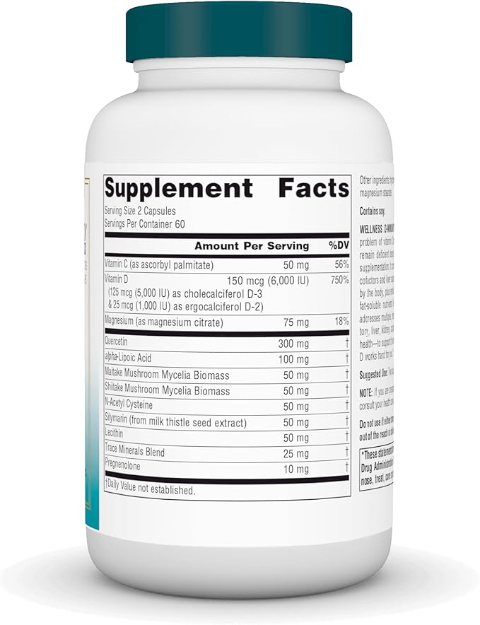 Source Naturals Wellness D-mmunity, Bio-Aligned Vitamin D Immune Formula, Supports Optimal Absorption and Utilization* - 120 Vegetarian Capsules