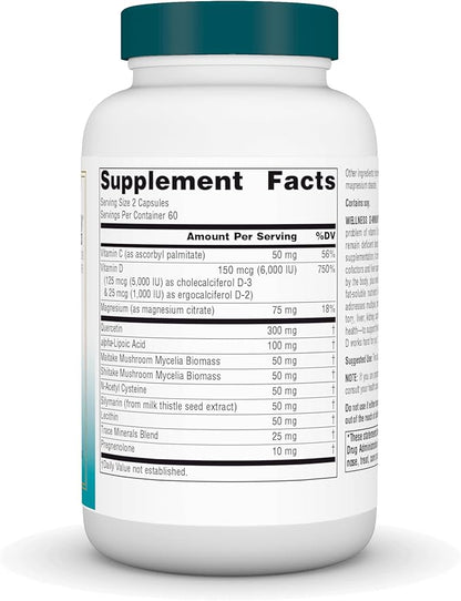 Source Naturals Wellness D-mmunity, Bio-Aligned Vitamin D Immune Formula, Supports Optimal Absorption and Utilization* - 120 Vegetarian Capsules