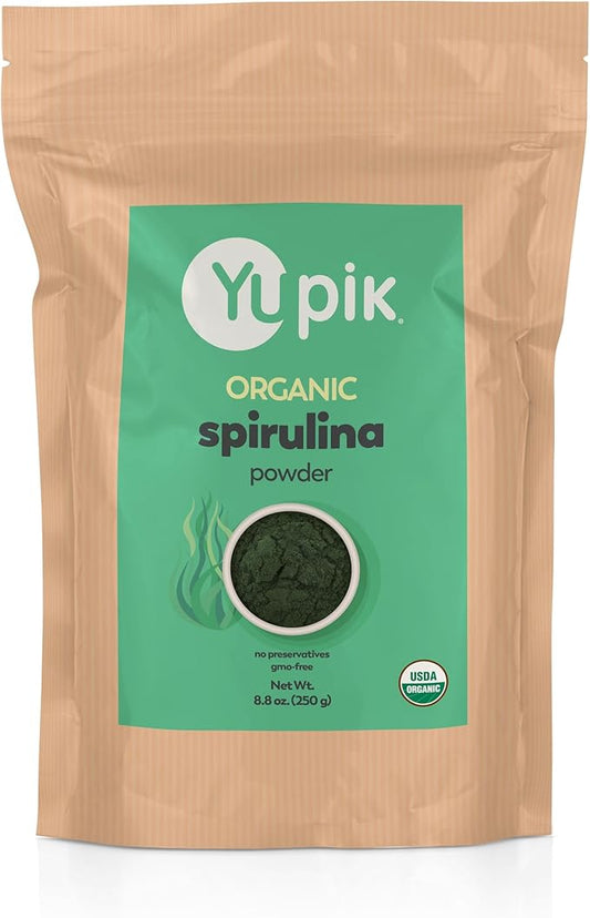 Yupik Organic Spirulina Superfood, 8.8 Ounce, Non-GMO, Vegan, Gluten-Free