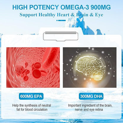 Dr.Brian Omega 3 Fish Oil - 1200 mg |180 Softgels Lemon Flavor rTG Omega3 | EPA & DHA | High Absorption Omega 3 Fatty Acid Supplements for Healthy Heart & Brain -180 Day Supply
