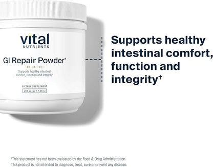 Vital Nutrients GI Repair Powder | Leaky Gut Powder with L Glutamine and Zinc | Digestive Enzyme Supplement to Support Gut Health and Digestion | Gluten Free | 40 Servings