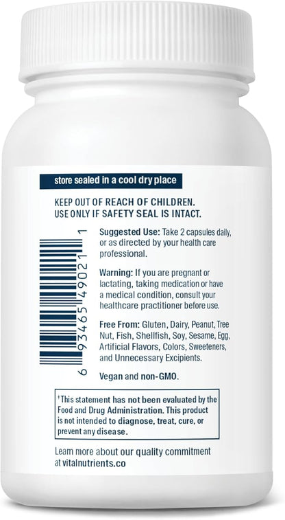 Vital Nutrients Cortisol Balance | Vegan Stress Relief Supplement | Cortisol Manager Supports Energy & Stress Levels | Ashwagandha & Magnesium for Relaxation | Gluten, Dairy, Soy Free | 30 Capsules