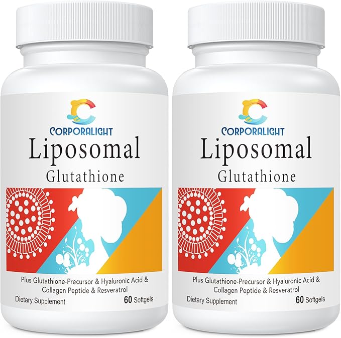 Liposomal Glutathione – High Potency, Glutathione Supplement, with Hyaluronic Acid, Collagen Peptides, and Resveratrol, Ultimate Antioxidant - Energy, Skin & Detox, 120 Softgels