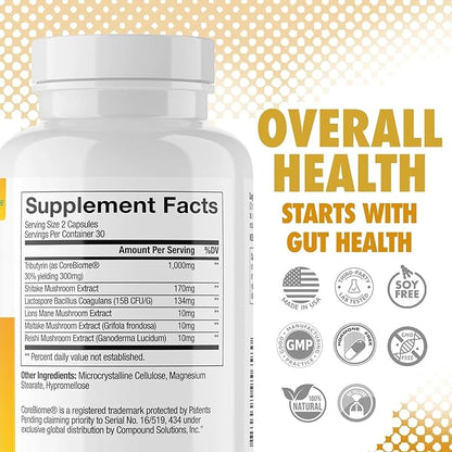 DR. EMIL NUTRITION Total Gut Health Complex - Prebiotic + Probiotic + Postbiotic Gut Health Supplements for Women and Men - Probiotics for Digestive Health & Gut Health, 120 Capsules