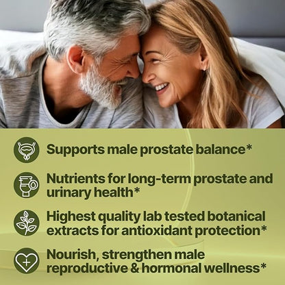 Ultimate Prostate - Health Support Supplement with Saw Palmetto, Nettle Root, Pygeum, Turmeric, Zinc, Vitamin D3-60 Count (Pack of 1)
