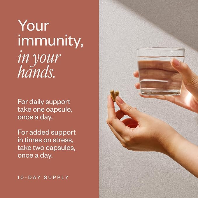 SHII AHCC Daily Immunity, 10-Days Supply – Vegan, Gluten Free Immune Support Supplement with AHCC, Immune System Support from Functional Shiitake Mushrooms, Promotes Immune Response & Cellular Health
