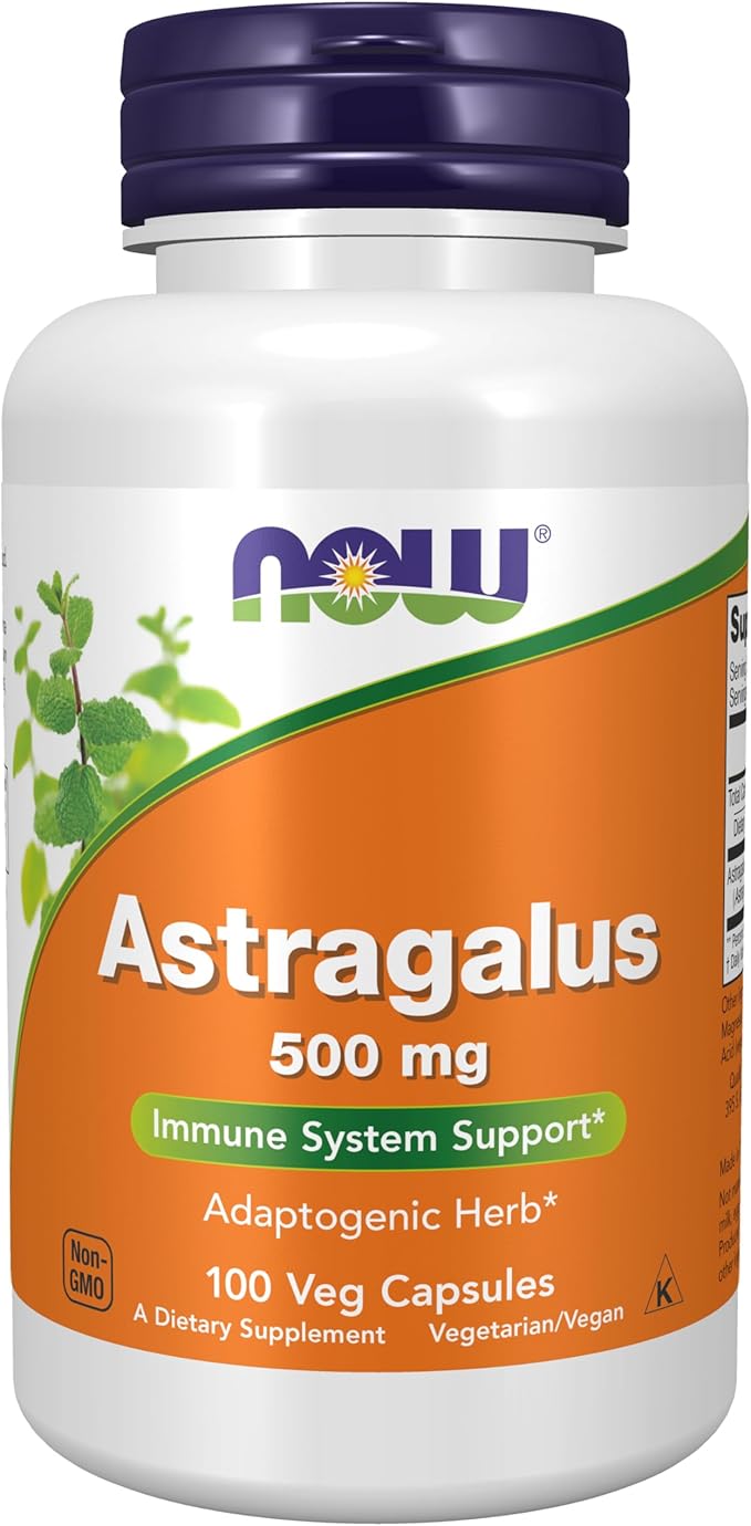 NOW Foods Supplements, Astragalus (Astragalus membranaceus) 500 mg, Immune System Support*, 100 Capsules