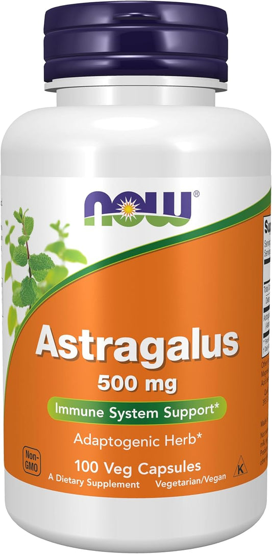 NOW Foods Supplements, Astragalus (Astragalus membranaceus) 500 mg, Immune System Support*, 100 Capsules