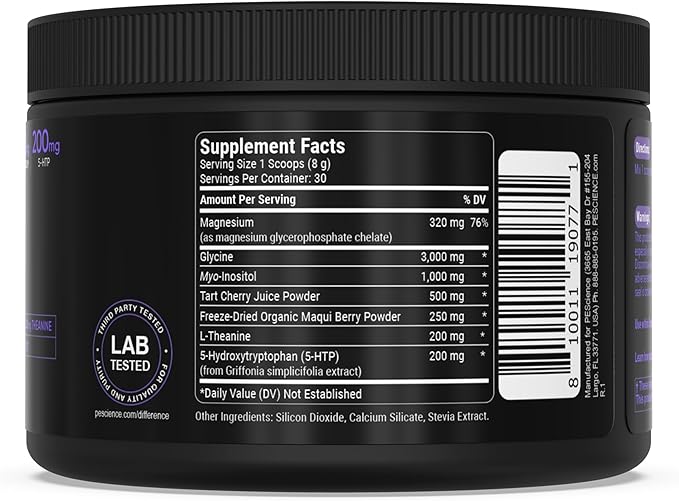 PEscience Haze Sleep Powder, Unflavored, Sleep Support with 5-HTP and Magnesium Glycerophosphate, 30 Servings, Melatonin-Free