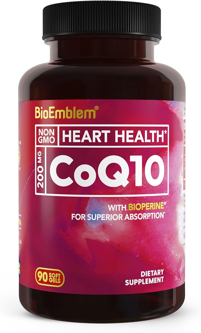 BioEmblem Antarctic Krill Oil Supplement and CoQ10 with BioPerine
