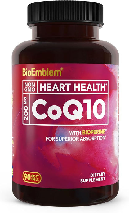 BioEmblem Antarctic Krill Oil Supplement and CoQ10 with BioPerine