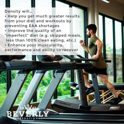 Beverly International Density, 150 Tablets. Essential Amino Acids (EAAs). Boost Your Body's EAAs and Build Muscle Easier with Density. Complete and Balanced Formula. Unlock Your Vegan Potential