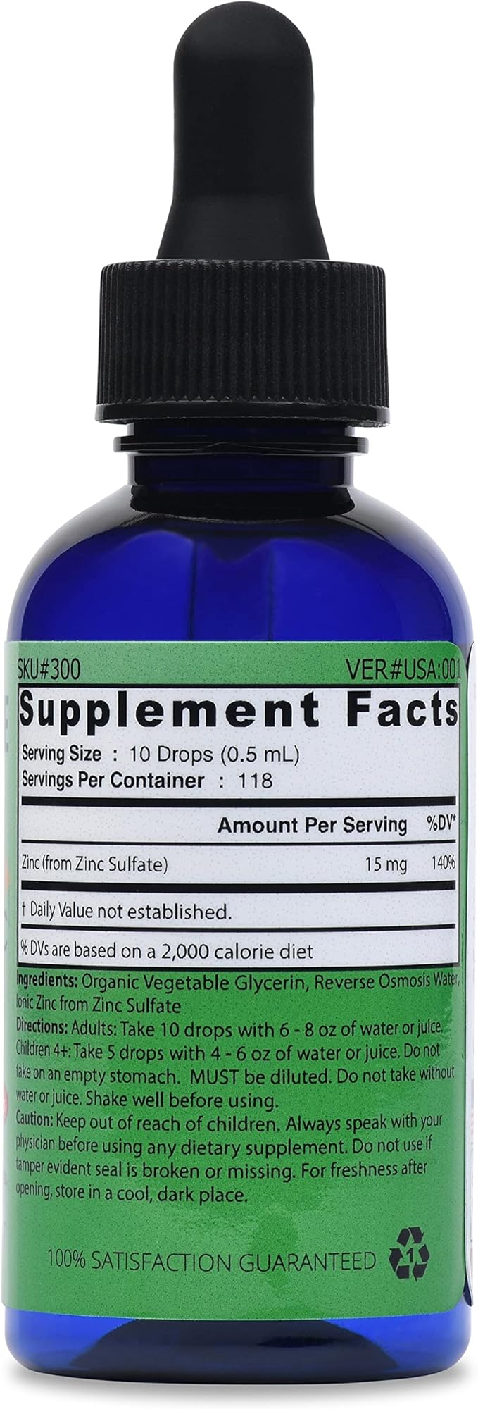 Good State Liquid Ionic Zinc Concentrate Made with Vegetable Glycerin | 15 mg per Serving | 118 Servings | Immune Support | Vegan Friendly