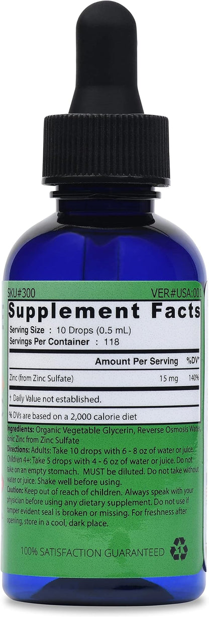 Good State Liquid Ionic Zinc Concentrate Made with Vegetable Glycerin | 15 mg per Serving | 118 Servings | Immune Support | Vegan Friendly