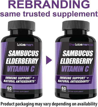 Sambucus Elderberry Immune Support Supplement/Daily Immune Boosters for Adults, Season Change w/Elderberry Vitamin C & Zinc Support Respiratory Health & Increase Antioxidant, 2-Mons