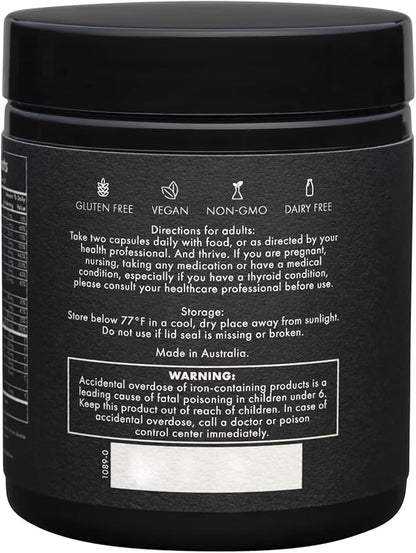 WelleCo The PMS Elixir Premenstrual Support Supplement for Women, Magnesium and Ashwagandha Capsules with Iron, Iodine, Broccoli Sprouts, Vitex, Chromium & B Vitamins, Vegan & Gluten Free, 60 Capsules