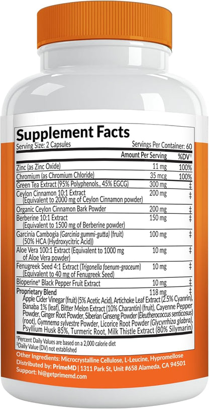 21-in-1 Berberine Supplement with Ceylon Cinnamon - Berberine 1500mg with Chromium, Bitter Melon and Green Tea Extract - Dihydroberberine Supplement for Energy & Metabolism Support, 5279 mg, 120 count