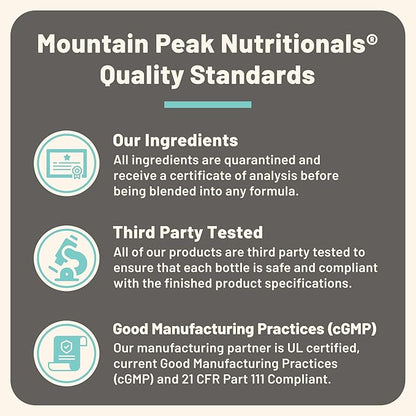 Mountain Peak Nutritionals Tranquility Formula - Supports Brain Health, Sleep & Stress Management - Vitamin B6, Vitamin B12 and Adaptogens - Hypoallergenic Dietary Supplement (90 Vegetarian Capsules)