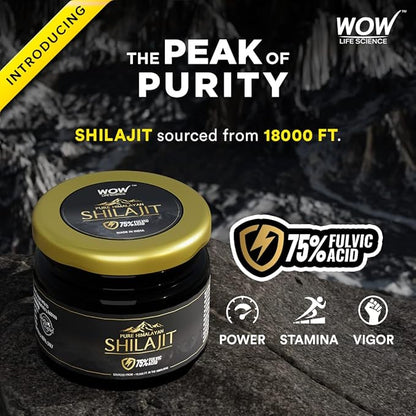 Pure Himalayan Shilajit/Shilajeet Resin - 20g | Guaranteed 75%+ Fulvic Acid | Sourced from ~18,000 ft | for Stamina, Endurance & Strength | Contains Lab Certificate