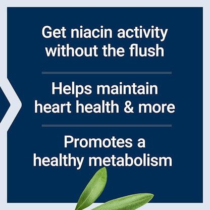 Life Extension No Flush Niacin, B3 for Heart Health, Cholesterol & Energy Support, Non-GMO, Gluten-Free, 100 Capsules