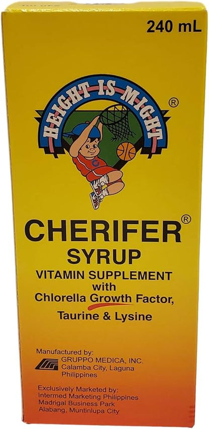 2 Cherifer Syrup Chlorella Growth Factor, Taurine & Lysine 240ml Each