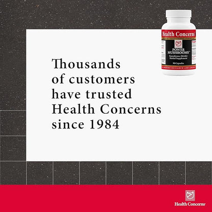 Health Concerns Power Mushrooms - Immunity System & Energy Boost Supplement - 90 Capsules