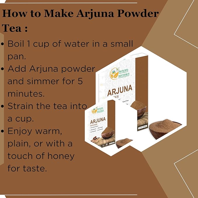 Arjuna Powder 100% Pure Arjuna Bark Powder (Arjun Ki Chaal) for Herbal Tea & Wellness – Finely Ground Tree Bark Powder for DIY Use – 5.3 oz Pack