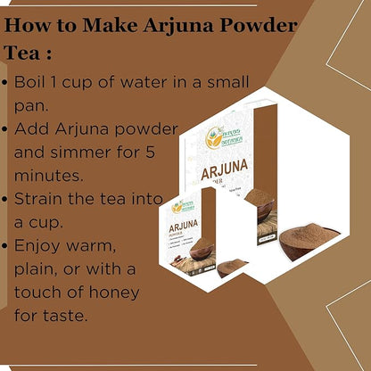 Arjuna Powder 100% Pure Arjuna Bark Powder (Arjun Ki Chaal) for Herbal Tea & Wellness – Finely Ground Tree Bark Powder for DIY Use – 5.3 oz Pack