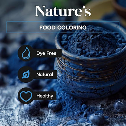Blue Spirulina Organic Powder – Premium Non-GMO Blue Algae for Smoothies, Drinks, and Recipes – Antioxidants, Energy, and Skin Benefits – 1.06oz